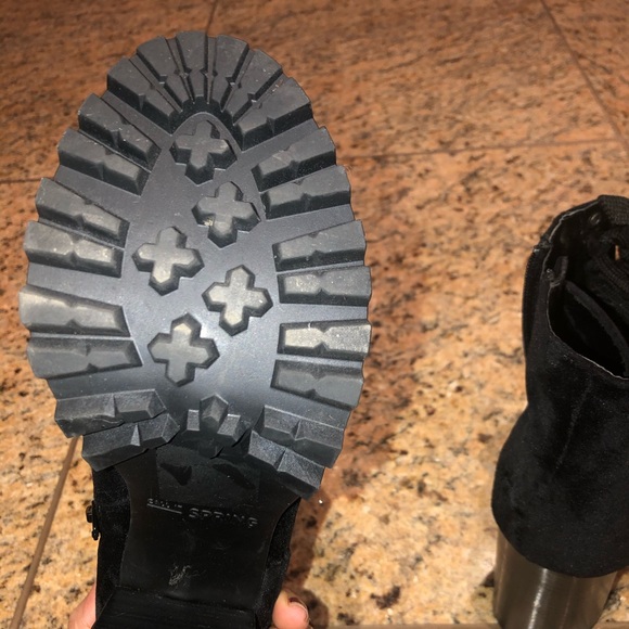 Black Suede Booties - Size 7 - Picture 4 of 4